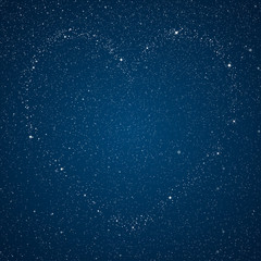 Vector star heart. Valentines Day. Eps 10.