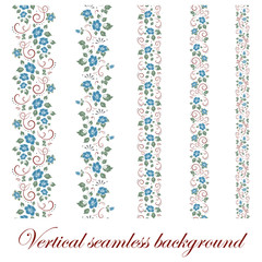 Floral seamless border