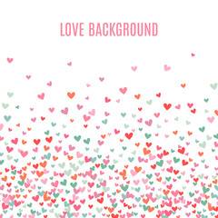 Romantic pink and blue heart background. Vector illustration