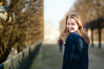 Young girl outdoors on a spring day