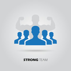 Concept of strong union, team, leadership, group, community. Vector illustration