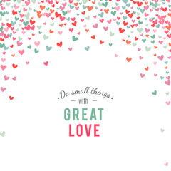 Romantic pink and blue heart background. Vector illustration