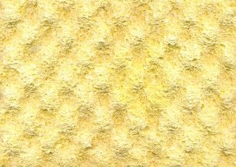Yellow foam rubber texture background