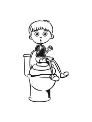 wc little boy shit heap