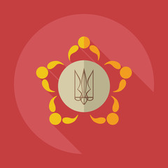 Flat modern design with shadow icons Cossack