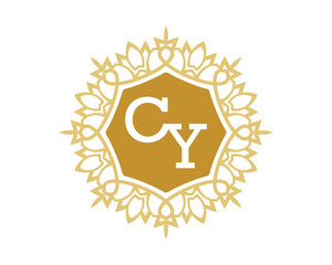 CY initial royal letter logo