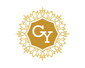 GY initial royal letter logo