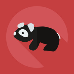 Flat modern design with shadow icons pandas