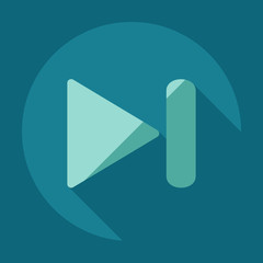 Flat modern design with shadow icon player