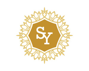 SY initial royal letter logo