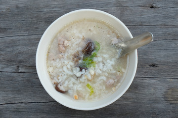 Soft-boiled rice,thai style.
