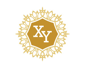 XY initial royal letter logo