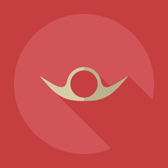 Fototapeta premium Flat modern design with shadow icons mustache