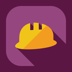 Flat modern design with shadow icons hard hat