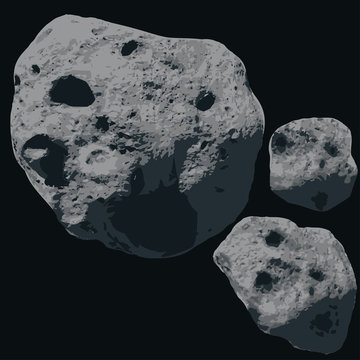 Fototapeta Falling Meteorite. Asteroids 