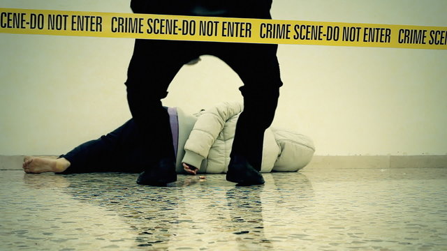 Crime scene CSI body evidence