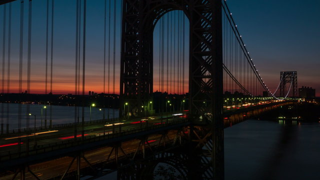 4K George Washington Bridge Pre-sunrise Timelapse 5