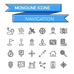 Navigation icon set