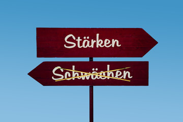 Schild 48 - Stärken