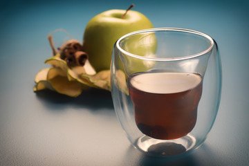 Organic apple cide glass