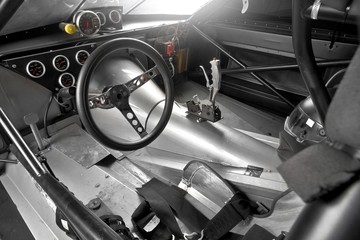 Cocpit of a 1/4 mile dragster racing car