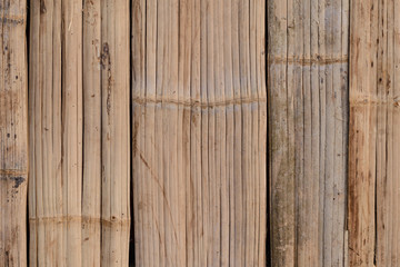 Vintage style of bamboo wall texture use for background.