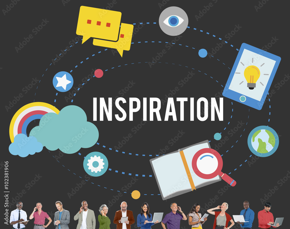 Wall mural Inspiration Innovation Creativity Ideas Vision Concept - Wall murals