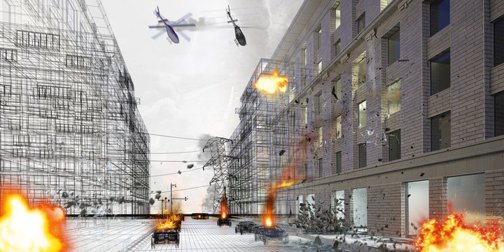 Citt&agrave; sotto attacco, assedio, guerra, apocalisse, terrorismo