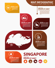 Naklejka premium singapore map infographic