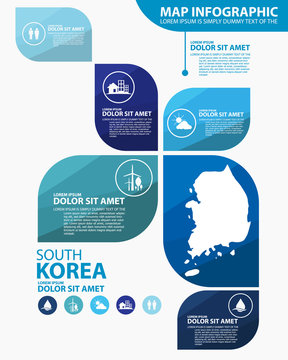 south korea map infographic