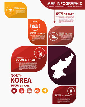 north korea map infographic