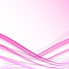 Pink and white waves modern futuristic abstract background