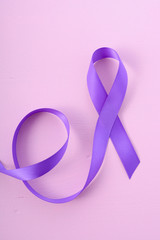 International Womens Day Purple Ribbon Symbol