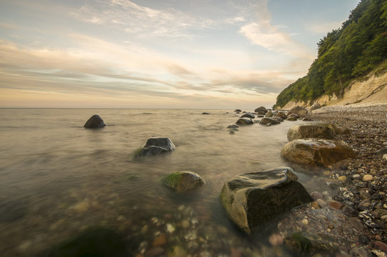 Fototapeta Plaża i klif na Rugii,Bałtyk