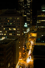 Fototapeta na wymiar Streets of San Francisco at Night