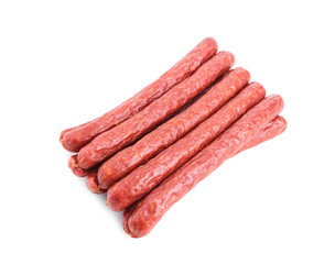 Tasty smoked beef sausages.