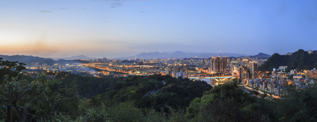 Aerial view of Xindian downtown