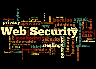 Web Security, word cloud concept 9