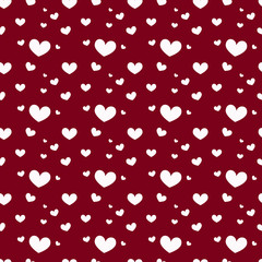 Seamless geometric pattern with hearts. 