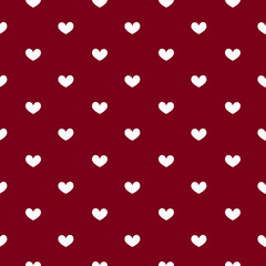 Seamless geometric pattern with hearts. 