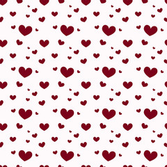 Seamless geometric pattern with hearts. 