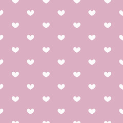 Seamless geometric pattern with hearts. 