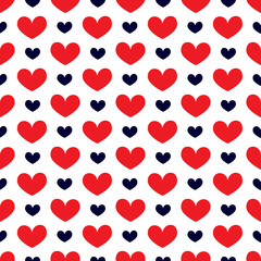 Fototapeta na wymiar Seamless geometric pattern with hearts. 