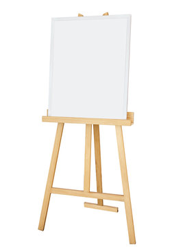 Painting stand wooden easel with blank canvas poster board