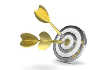 Three arrows darts in center.