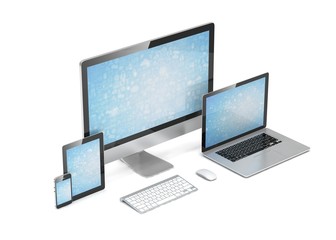 Ultimate web design, laptop, smartphone, tablet, computer, display