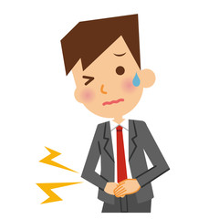 腹痛　ビジネスマン