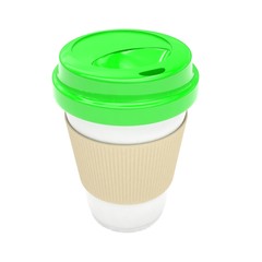 Coffee to go on white