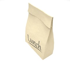 Lunch bag on white