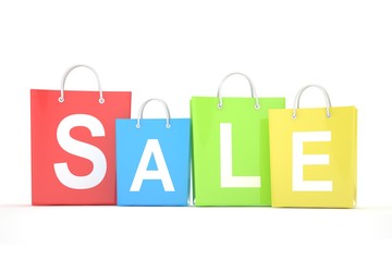 sale written on shopping bag